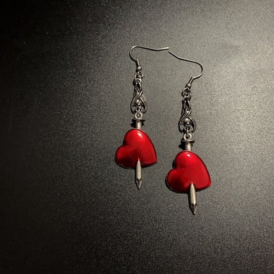 Gothic Vintage Punk Lubanja Leptir Viseće Naušnice Izvrsna Lubanja Breskva Srce Križ Naušnice Modni nakit 2021. za žene