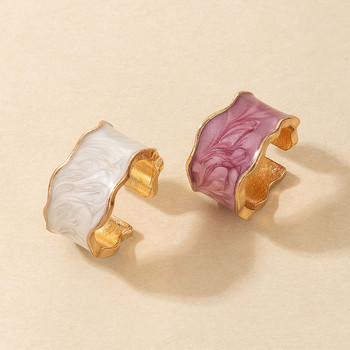 Моден емайлиран широк пръстен за жени, мъже, пънк многоцветни регулируеми винтидж метални пръстени за показалеца Бижута Парти подарък Горещи нови