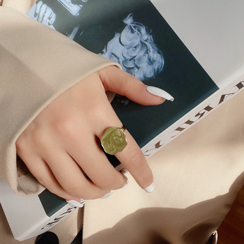 Μόδα σμάλτο φαρδύ δαχτυλίδι για γυναίκες Ανδρικά πανκ πολύχρωμα ρυθμιζόμενα vintage μεταλλικά δαχτυλίδια με δείκτη δάχτυλα Δώρο κοσμήματος για πάρτι Hot New