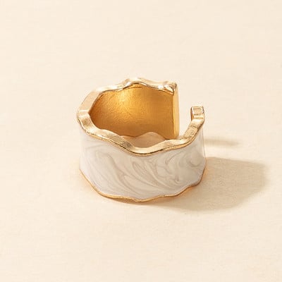 Divatos zománcozott széles gyűrű nőknek Férfi Punk Többszínű Állítható Vintage Fém Index ujjgyűrűk Ékszer Party Ajándék Menő Új