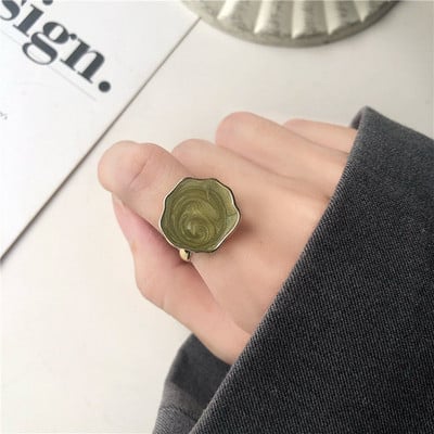 Divatos zománcozott széles gyűrű nőknek Férfi Punk Többszínű Állítható Vintage Fém Index ujjgyűrűk Ékszer Party Ajándék Menő Új