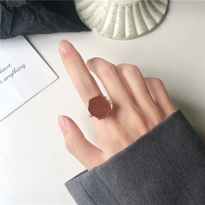 Divatos zománcozott széles gyűrű nőknek Férfi Punk Többszínű Állítható Vintage Fém Index ujjgyűrűk Ékszer Party Ajándék Menő Új