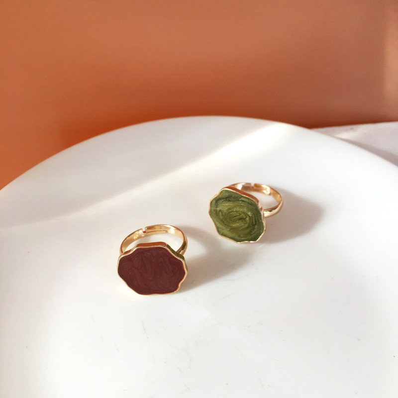 Divatos zománcozott széles gyűrű nőknek Férfi Punk Többszínű Állítható Vintage Fém Index ujjgyűrűk Ékszer Party Ajándék Menő Új