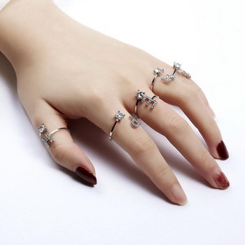 HI MAN Νέας σχεδίασης μόδας Pavé CZ ρυθμιζόμενο δαχτυλίδι 26 αρχικών γραμμάτων για γυναίκες Απλό κομψό κόσμημα Φιλία δώρο Χονδρική