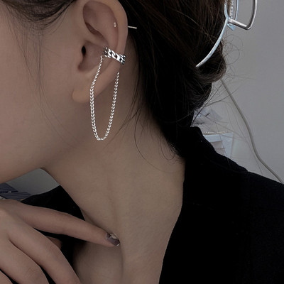 2022, noua moda, zircon stralucitor in forma de C cu ciucuri lungi, cercei fara piercing, design feminin, bijuterii pentru petrecere.