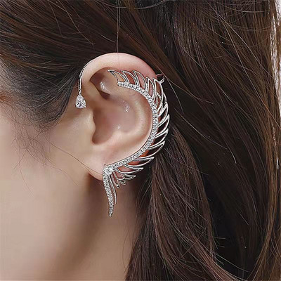 2022, noua moda, zircon stralucitor in forma de C cu ciucuri lungi, cercei fara piercing, design feminin, bijuterii pentru petrecere.
