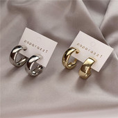 Cercei cerc cu cerc de marcă minimalistă, pentru femei, 2022, nou vintage, culoare auriu, coreeană, cercei mari, accesorii brincos