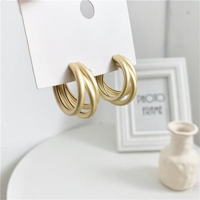 Cercei cerc cu cerc de marcă minimalistă, pentru femei, 2022, nou vintage, culoare auriu, coreeană, cercei mari, accesorii brincos