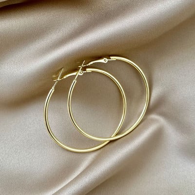 Cercei cerc cu cerc de marcă minimalistă, pentru femei, 2022, nou vintage, culoare auriu, coreeană, cercei mari, accesorii brincos