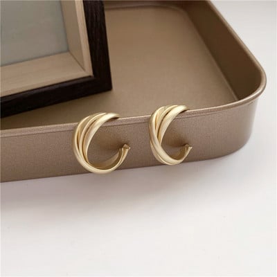 Cercei cerc cu cerc de marcă minimalistă, pentru femei, 2022, nou vintage, culoare auriu, coreeană, cercei mari, accesorii brincos