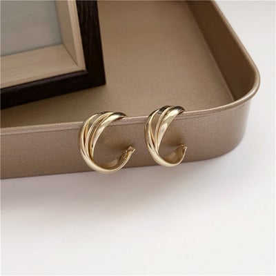 Cercei cerc cu cerc de marcă minimalistă, pentru femei, 2022, nou vintage, culoare auriu, coreeană, cercei mari, accesorii brincos