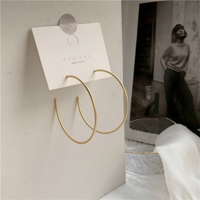 Cercei cerc cu cerc de marcă minimalistă, pentru femei, 2022, nou vintage, culoare auriu, coreeană, cercei mari, accesorii brincos