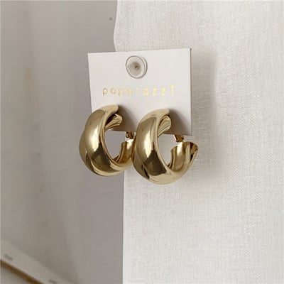 Cercei cerc cu cerc de marcă minimalistă, pentru femei, 2022, nou vintage, culoare auriu, coreeană, cercei mari, accesorii brincos