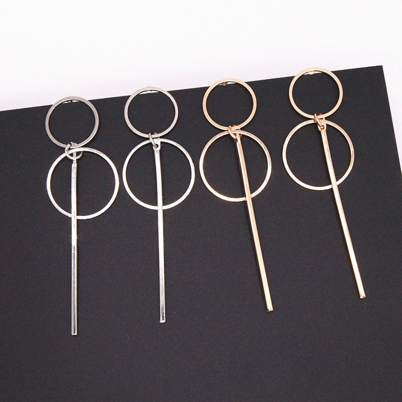 Mood Kõrvarõngad Punk Lihtne Kuld Värvi Pikk osa Tutt Ripats Suurus Ringkõrvarõngad Naistele Kingitused Hulgimüük Ehted