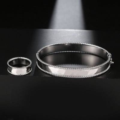 2022, elegant, cu litere dublu D, cu flori tăiate rotunde, inel de brățară de lux pentru damă