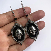 Cercei punk cu craniu de epocă pentru femei, agățați gotici, pandantiv, cercei retro, bijuterii, accesorii, cadou