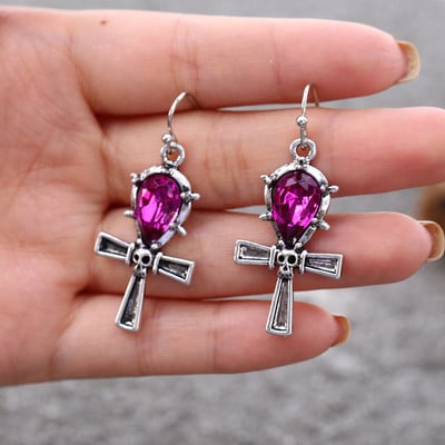 Cercei punk cu craniu de epocă pentru femei, agățați gotici, pandantiv, cercei retro, bijuterii, accesorii, cadou
