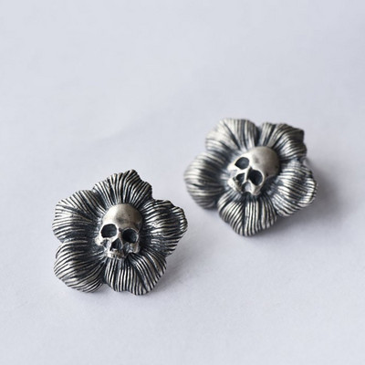 Cercei punk cu craniu de epocă pentru femei, agățați gotici, pandantiv, cercei retro, bijuterii, accesorii, cadou