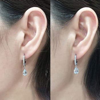 Huitan Delicate Pear CZ Drop Earrings Γυναικεία κρύσταλλα υψηλής ποιότητας Ευέλικτο Ωραίο δώρο Love Fashion Jewelry Καθημερινά σκουλαρίκια για πάρτι