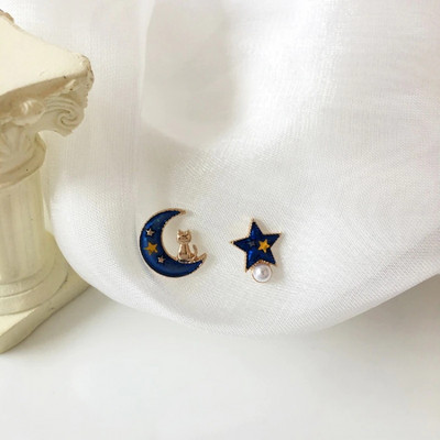 A divat aszimmetriája Aranyos macska legyező fülbevaló cica fülbevaló Rózsaszín nyúl cseresznyevirág kiegészítők trendi parti ékszer ajándék