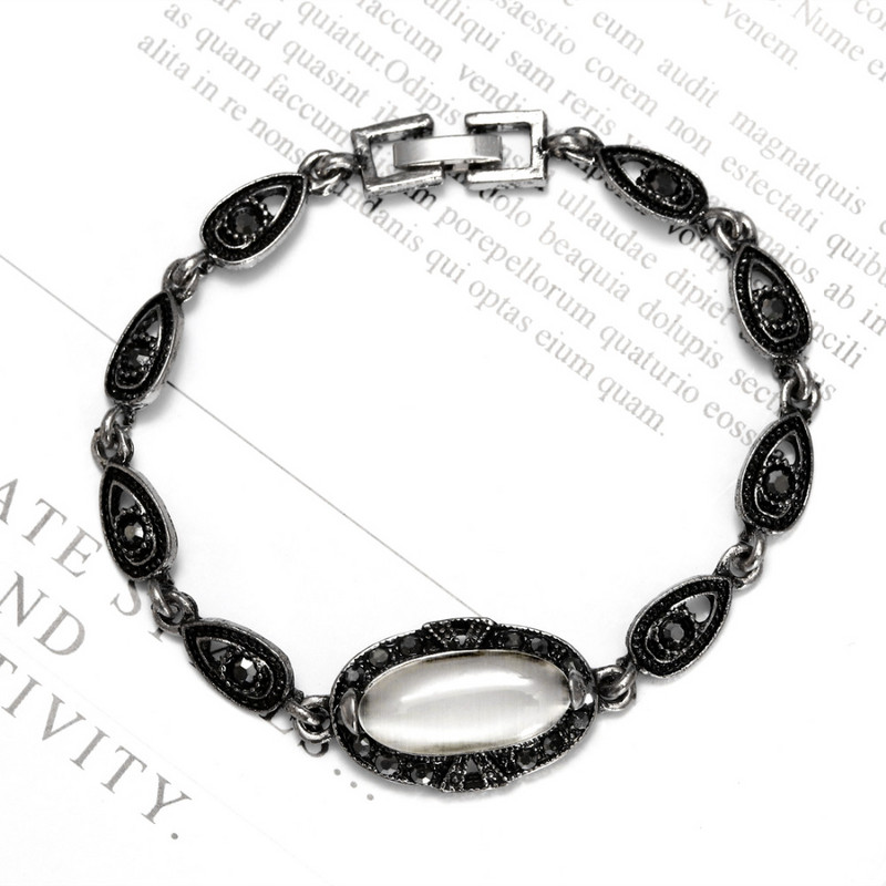 ZOSHI 4db Vintage opál kő ékszer szett divat medál nyaklánc szett antik ékszer parti jelmez menyasszonyi ékszer készletek