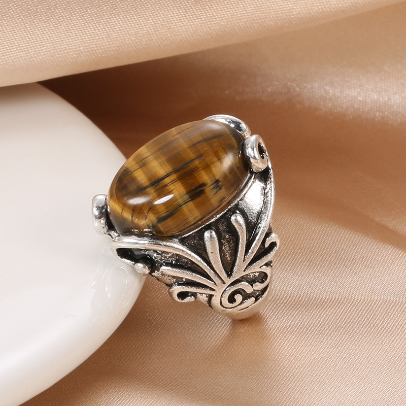 Kinel 2020 új Boho természetes kőből készült gyűrűs fülbevaló nőknek Tibeti ezüst tengerparti parti indiai menyasszonyi gyűrű esküvői ékszer készletek