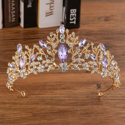 KMVEXO Seturi superbe de bijuterii de mireasă din cristal pentru femei, la modă, diademe, cercei, colier, coroană, nuntă, set de bijuterii Dubai