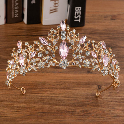 KMVEXO Seturi superbe de bijuterii de mireasă din cristal pentru femei, la modă, diademe, cercei, colier, coroană, nuntă, set de bijuterii Dubai