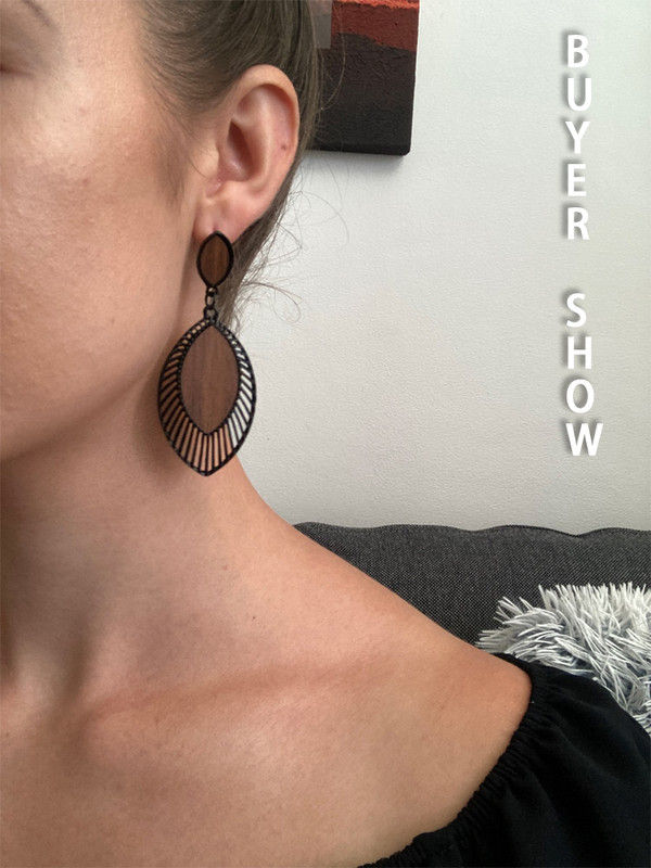 Cring Coco Női ékszerek Kiegészítők Fa fülbevaló Boho barna fa ejtős fülbevaló nőknek 2022 divat Valentin-nap