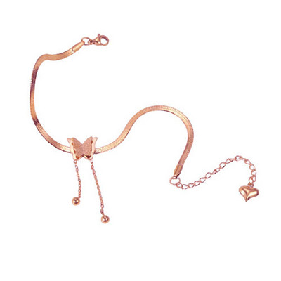 316L rozsdamentes acél előkelő ékszer matt 2 rétegű Butterfly Choker Charms Snake Bone női ékszer szett