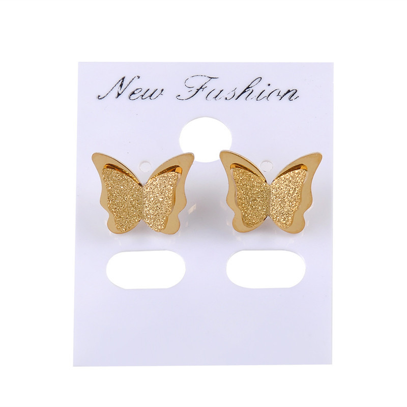 316L rozsdamentes acél előkelő ékszer matt 2 rétegű Butterfly Choker Charms Snake Bone női ékszer szett