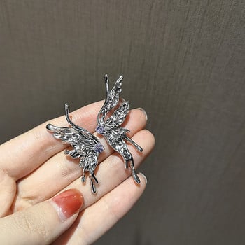 Νέο Punk Style Liquid Butterfly Stud Earring for Women 2022 Cool Metal Butterfly Earrings Y2K Aesthetic Jewelry Party Δώρο