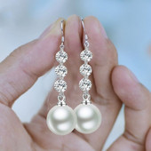Bijuterii pentru femei Accesorii feminine Cercei cu picătură de perle Mireasă Cercei de logodnă Zi de naștere Cadou de aniversare Bijuterii