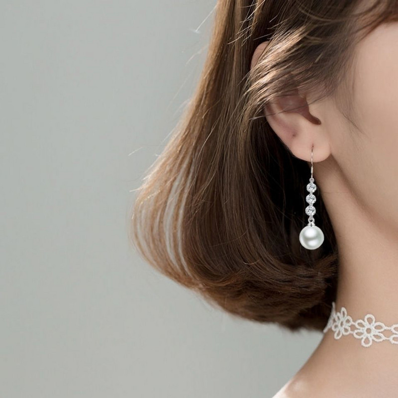 Bijuterii pentru femei Accesorii feminine Cercei cu picătură de perle Mireasă Cercei de logodnă Zi de naștere Cadou de aniversare Bijuterii