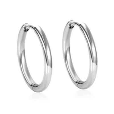 2 ks 8-20 mm veľké malé pánske dámske kruhové náušnice z nehrdzavejúcej ocele, módne teenagerské punkové gotické okrúhle náušnice, šperky, doprava zadarmo