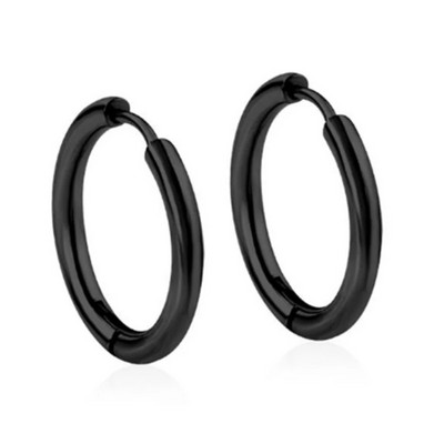 2 ks 8-20 mm veľké malé pánske dámske kruhové náušnice z nehrdzavejúcej ocele, módne teenagerské punkové gotické okrúhle náušnice, šperky, doprava zadarmo
