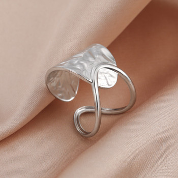 Skyrim 2023 Нова мода с неправилни пръстени за жени Геометрични регулируеми пръстени от неръждаема стомана Бижута за деня на майката Подарък