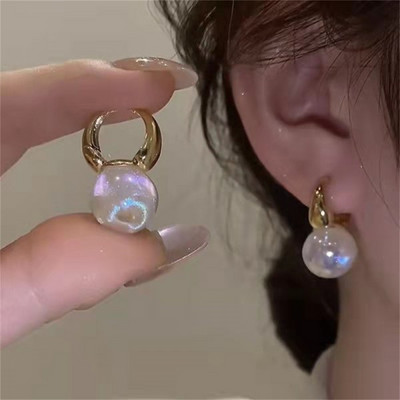 Nové trendy v kórejskom štýle s perlovými náušnicami v tvare srdca, roztomilé kvetinové náušnice s kamienkami pre ženy, módne šperky, darčeky k narodeninám.