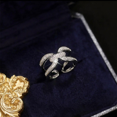 Nový trendový mikro set so zirkónom, vynikajúci otvárací prsteň, dámsky luxusný módny univerzálny temperamentný prsteň pre ženy.