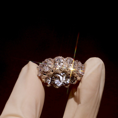 Nový trendový mikro set so zirkónom, vynikajúci otvárací prsteň, dámsky luxusný módny univerzálny temperamentný prsteň pre ženy.