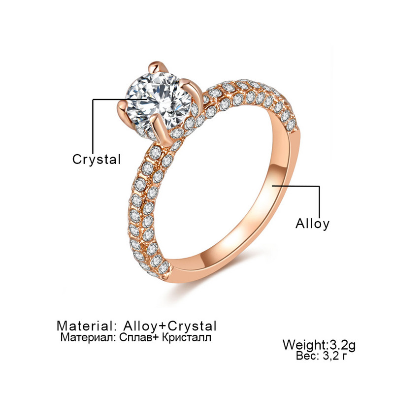 IPARAM Módny prívesok Lesklý AAA zirkónový strieborný prsteň Luxusný nový dizajn Dámske zásnubné šperky Darčeky