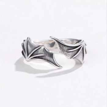 Γοτθικά ζευγάρια Δαχτυλίδια με φτερό αγγέλου δαίμονας για γυναίκες άνδρες που ταιριάζουν με τον καλύτερο φίλο Μοντέρνο δαχτυλίδι υπόσχεσης Γαμήλιο κόσμημα Δώρο αρραβώνων