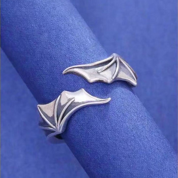 Γοτθικά ζευγάρια Δαχτυλίδια με φτερό αγγέλου δαίμονας για γυναίκες άνδρες που ταιριάζουν με τον καλύτερο φίλο Μοντέρνο δαχτυλίδι υπόσχεσης Γαμήλιο κόσμημα Δώρο αρραβώνων