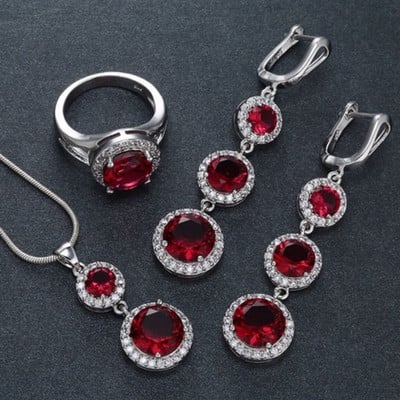 Set de bijuterii de nuntă din zirconiu cubic, placat cu argint de lux, colier cu cristale, Cocktail, cadou de bijuterii pentru femei