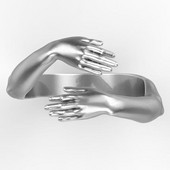 Módne párové prstene, šperky, doplnky, darčeky k výročiu svadby, vintage láska, objímanie rúk, otvorené prstene pre ženy/mužov