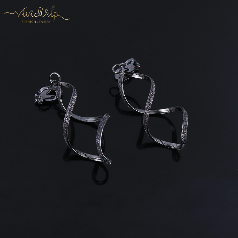 4-farebné geometrické nepravidelné kovové vlnové vzory trblietavé klipy na náušnice bez piercingu pre ženy minimalizmus klipy do uší módne šperky