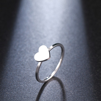 DOTIFI για γυναικεία δαχτυλίδια ροδακινί καρδιές από ανοξείδωτο ατσάλι χρυσό χρώμα Μόδας κοσμηματοπωλείο δαχτυλίδι στοιβαγμένο R171