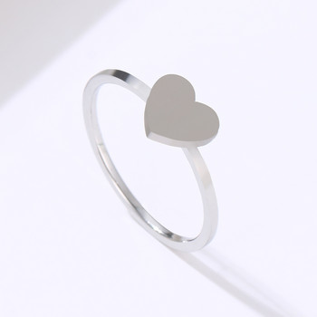 DOTIFI για γυναικεία δαχτυλίδια ροδακινί καρδιές από ανοξείδωτο ατσάλι χρυσό χρώμα Μόδας κοσμηματοπωλείο δαχτυλίδι στοιβαγμένο R171