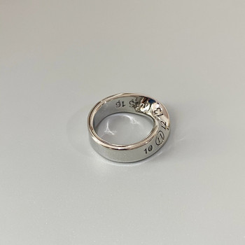 Нов креативен пръстен Mobius, стар усукан дизайн, пръстен със смисъл, гравиран номер, пръстен за жени Момичета Аксесоар за бижута с чар