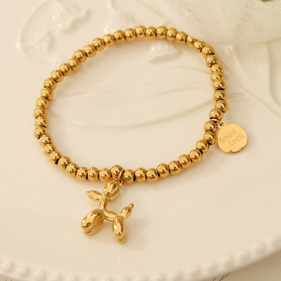 316L nerūdijančio plieno paprastas laukinio oro šuns karoliai apyrankės auskarai madingi moteriški rinkiniai SAN515